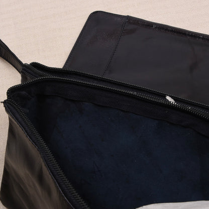 NOS Pierre Cardin Butter-Soft Leather Travel Pouch ca. 26cm - Black