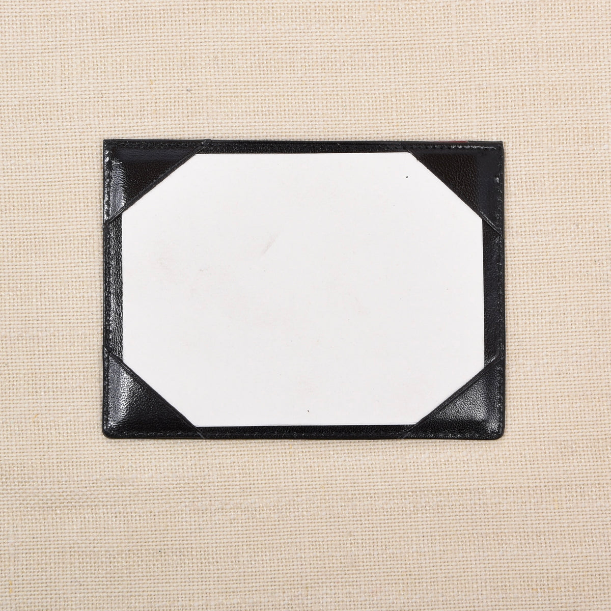 NOS Etienne Aigner Leather Notepad Business Card Holder - Black