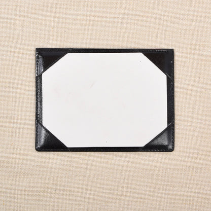 NOS Etienne Aigner Leather Notepad Business Card Holder - Black