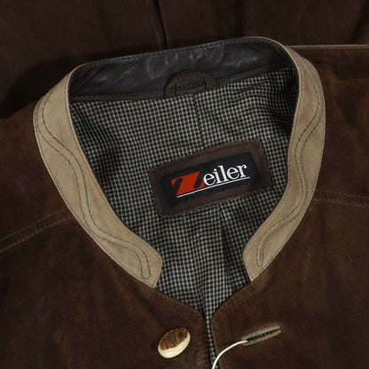 Zeiler Goat Suede Janker/Jacket Size 52 - Brown