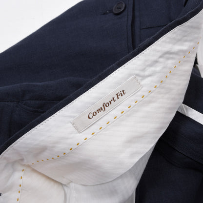 Kamar Leinenhose Größe 54 ca. 47cm Made in Italy - Marineblau