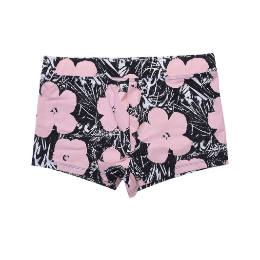 Neue Andy Warhol x Calvin Klein Badeshorts, Größe M – Pink Hibiscus