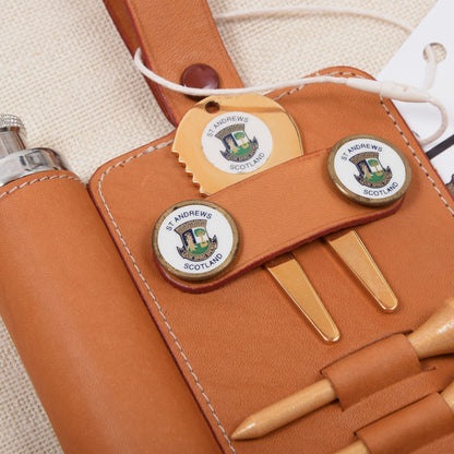Optima für St. Andrew's Flachmann- und Golfset – Hergestellt in England