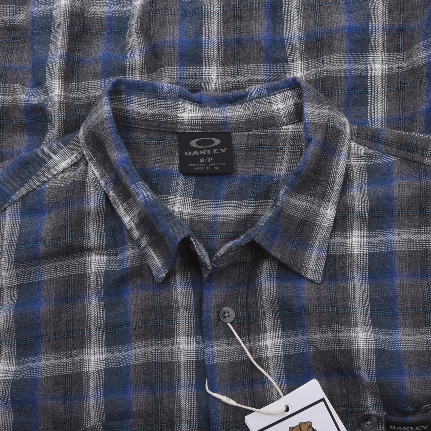 Oakley Cotton Flannel Shirt Size S - Blue/Grey Plaid