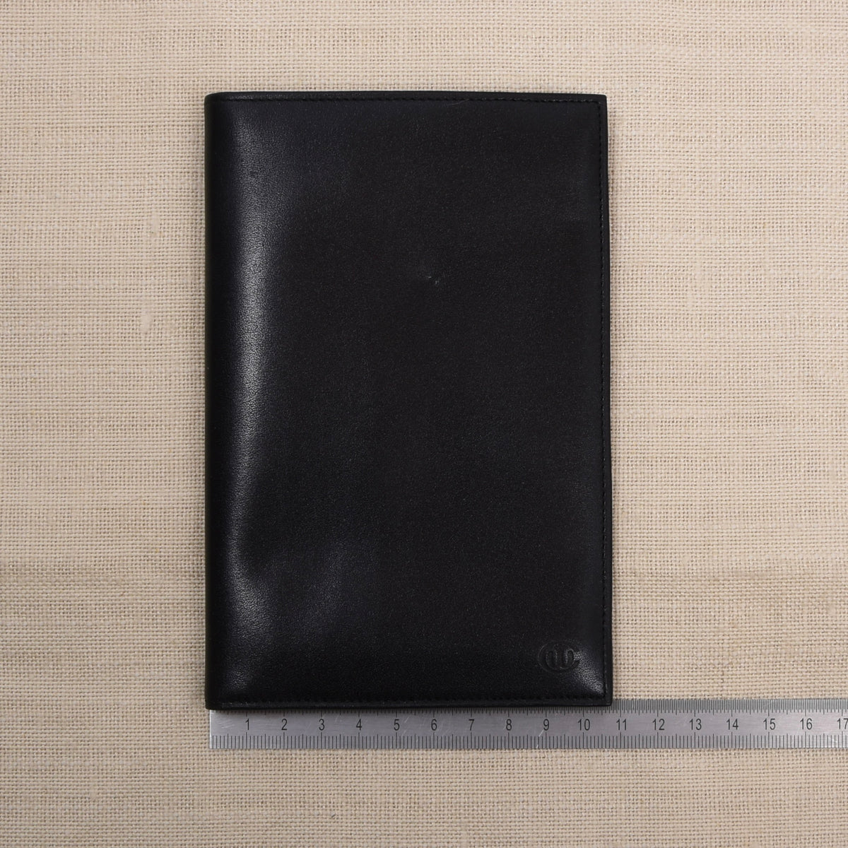 NOS Creation Weiss Leder Reisebrieftasche - Schwarz