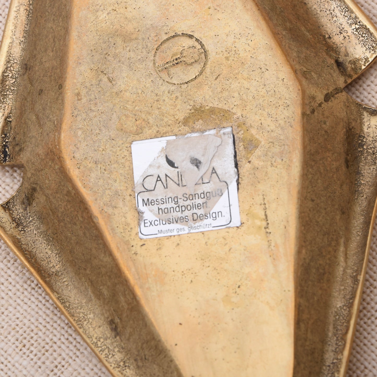 Vintage Messing-Ablageschale von Candela