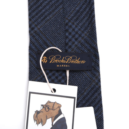 Brooks Brothers Wollkrawatte Made in USA - Blau Plaid
