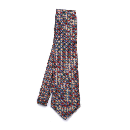 Royal Country Life Silk Tie ca. 147,5cm/9,7cm Made in England - Basketweave Print
