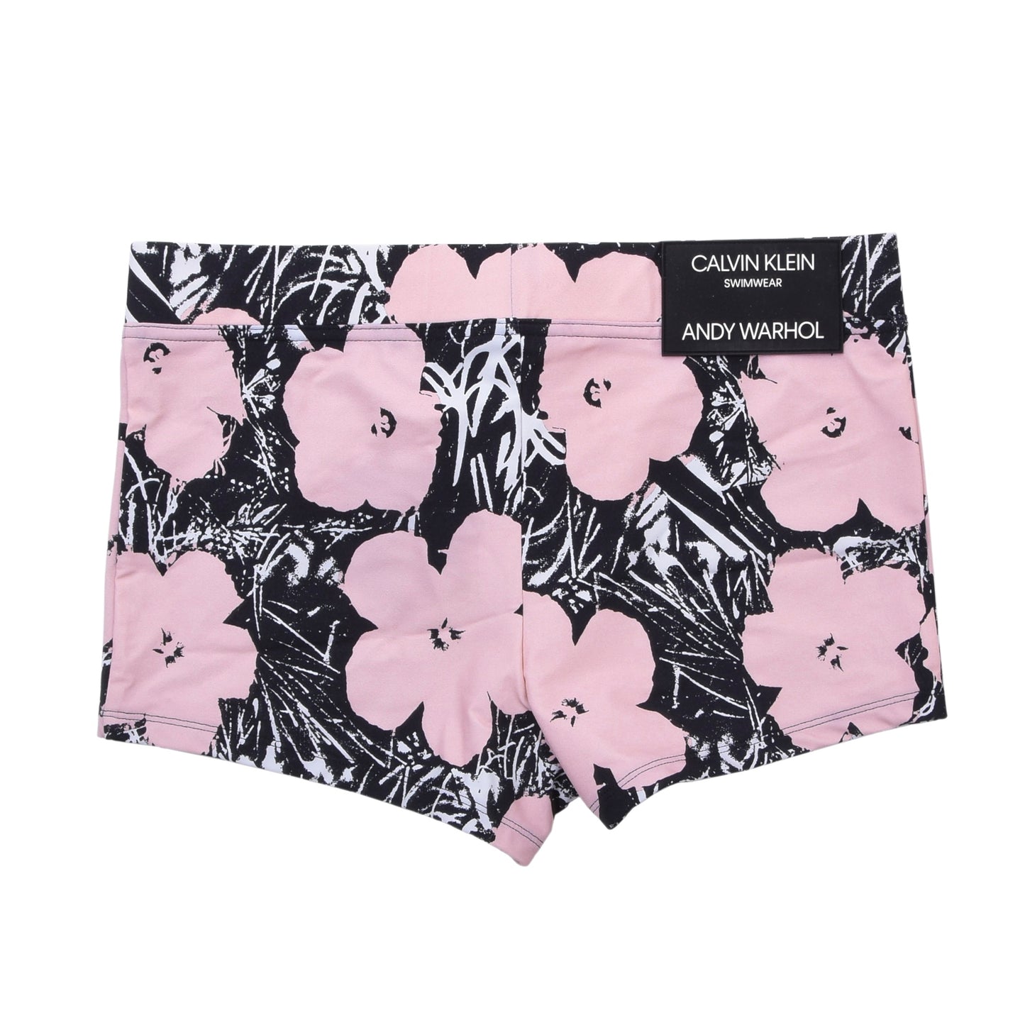 Neue Andy Warhol x Calvin Klein Badeshorts, Größe M – Pink Hibiscus