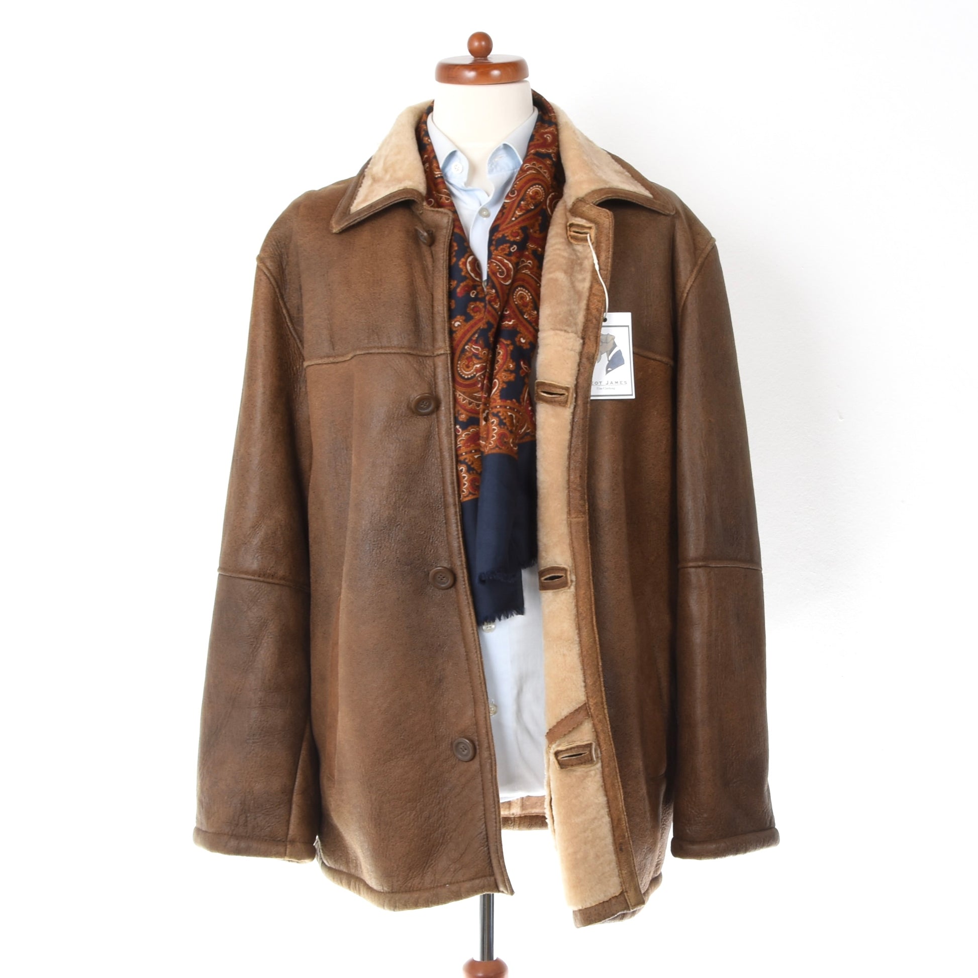 Trapper Shearling Coat Size 54 Brown – Leot James