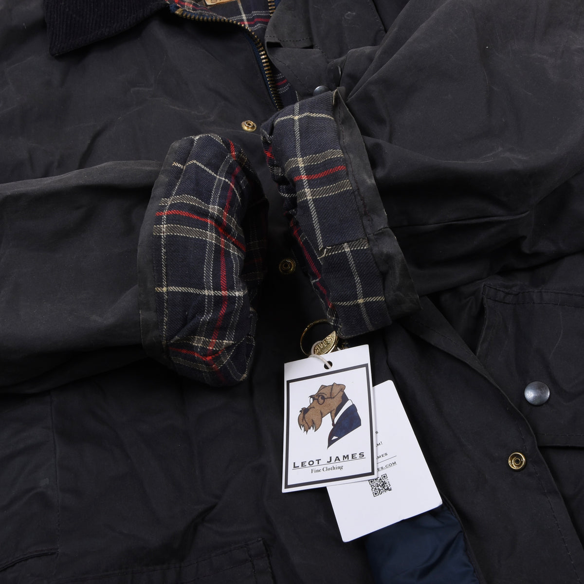 Hamilton Exclusive Waxed Jacket Size XXL Chest 79.5cm Made in England - Navy Blue