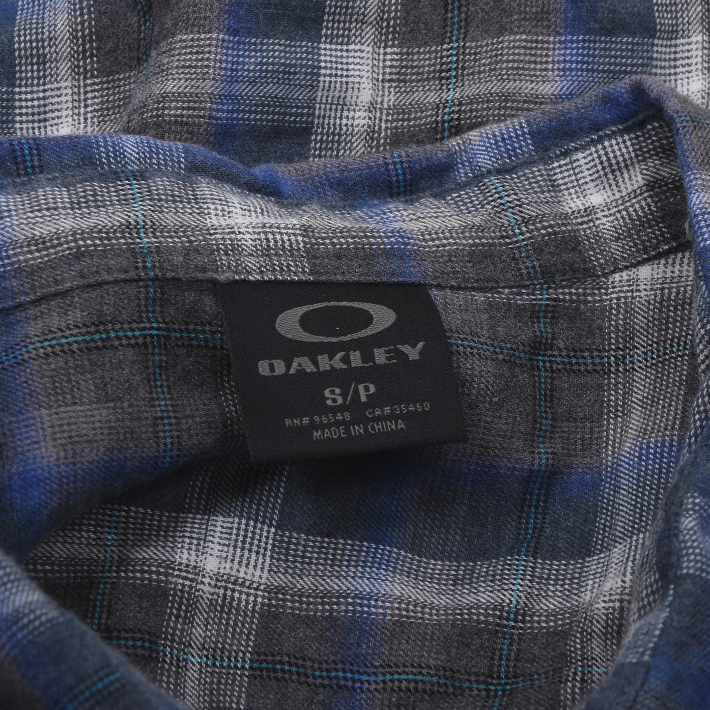 Oakley Cotton Flannel Shirt Size S - Blue/Grey Plaid