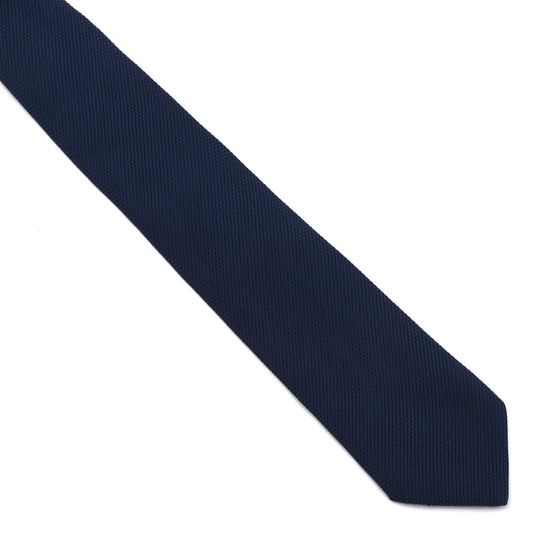 Classic Genadine Fina Silk Tie Made in Italy - Mid-Blue