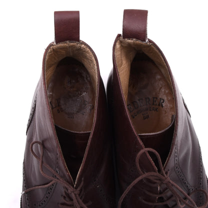 Lederer Brogue Stiefel Gr. 44 Made in Italy – Bordeaux