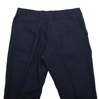 Kamar Leinenhose Größe 54 ca. 47cm Made in Italy - Marineblau