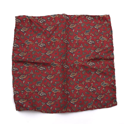 Classic Seide Einstecktuch 30,5 cm Made in England - Rot Paisley
