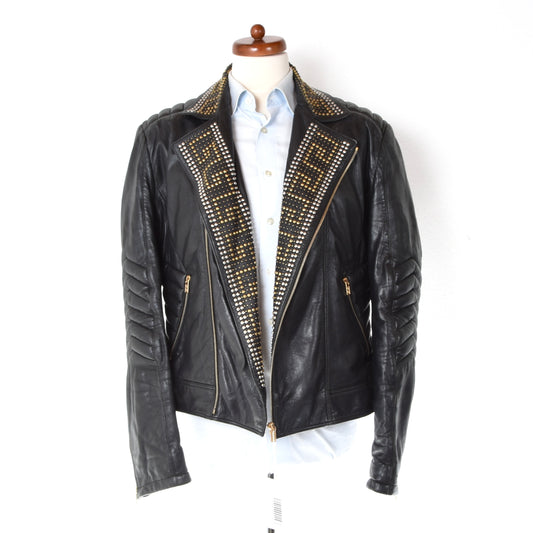 Versace x H&M Studded Leather Jacket Size L - Black