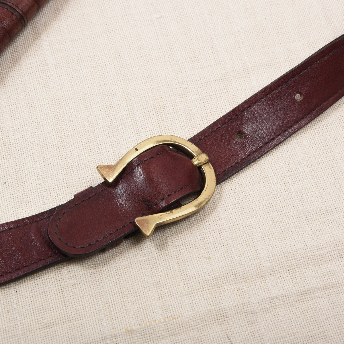Vintage Etienne Aigner Leather Crossbody Bag - Burgundy