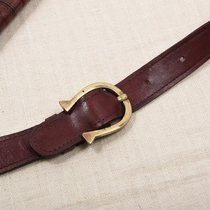 Vintage Etienne Aigner Leather Crossbody Bag - Burgundy