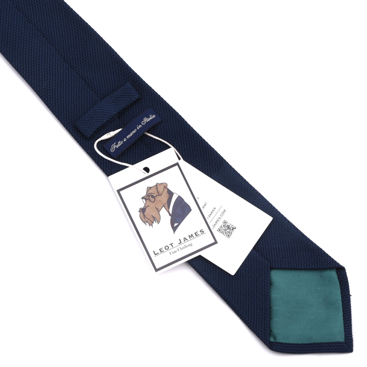Classic Genadine Fina Silk Tie Made in Italy - Mid-Blue