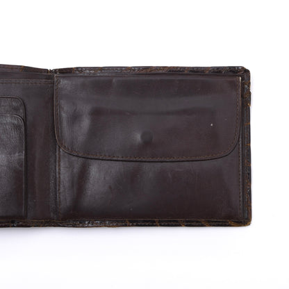 Klassisches Vintage Portemonnaie aus exotischem Leder - Braun