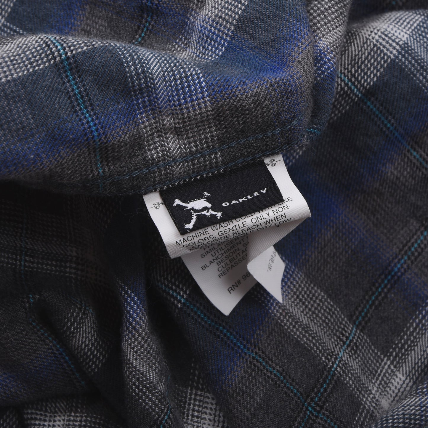 Oakley Cotton Flannel Shirt Size S - Blue/Grey Plaid
