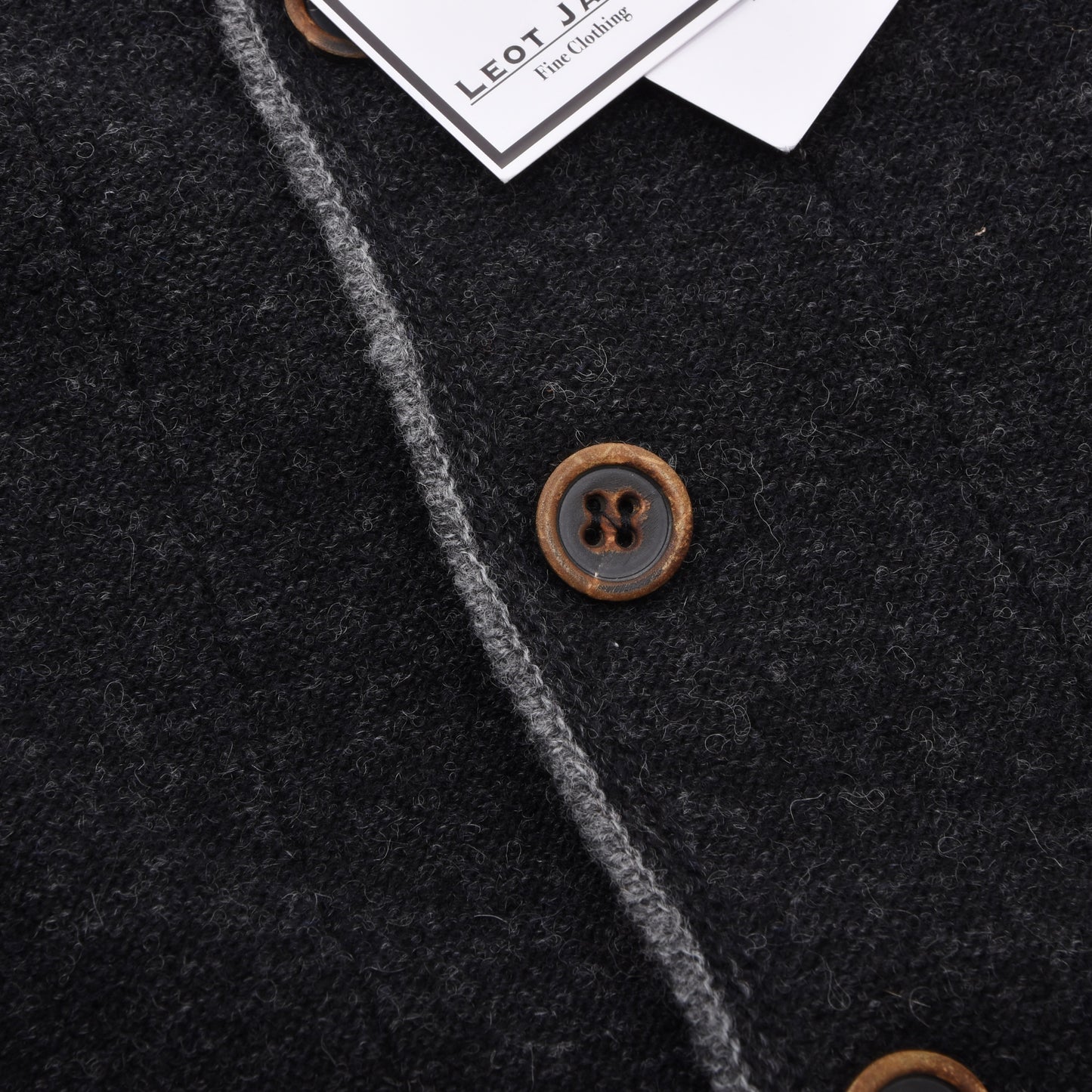 Grasegger Wollstrickjacke/Trachtenweste Größe 50 ca. 55cm - Grau