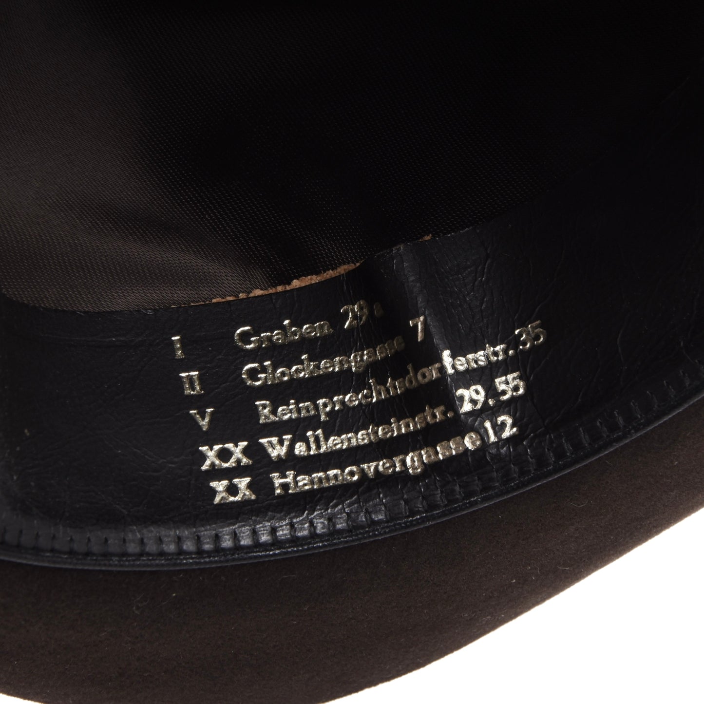 Vintage Parker Hut 6cm Krempe Größe 56 - Braun