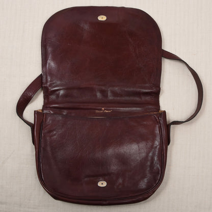 Vintage Etienne Aigner Leather Crossbody Bag - Burgundy