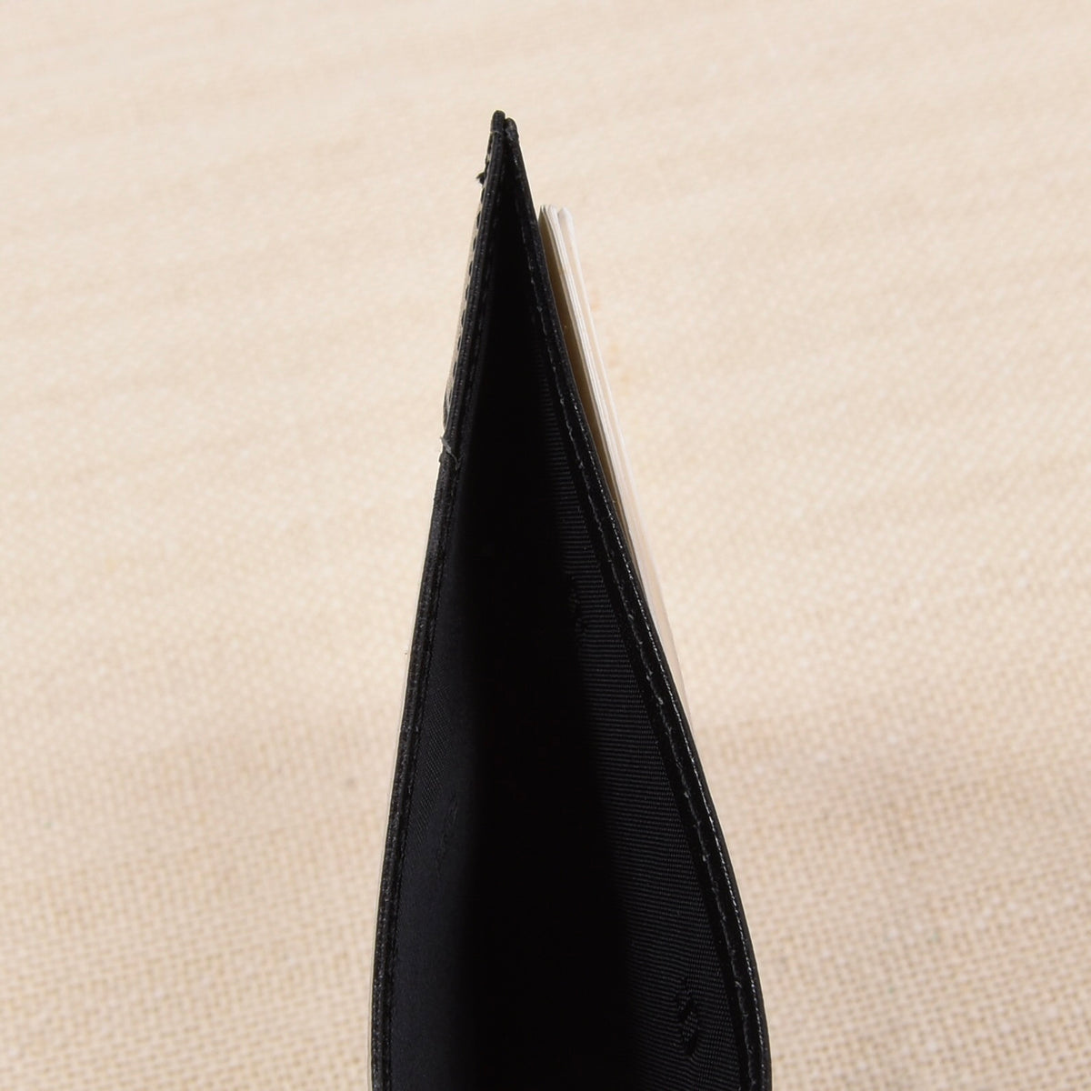 NOS Etienne Aigner Leather Notepad Business Card Holder - Black