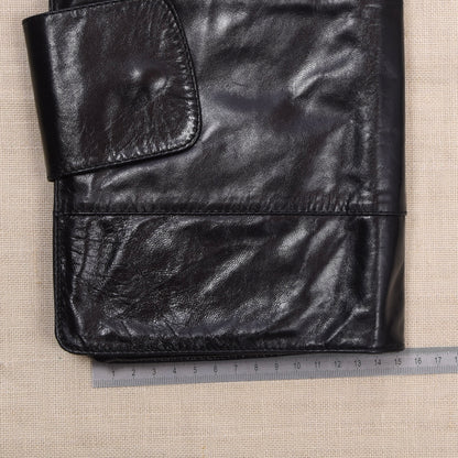 NOS Pierre Cardin Butter-Soft Leather Travel Pouch ca. 26cm - Black