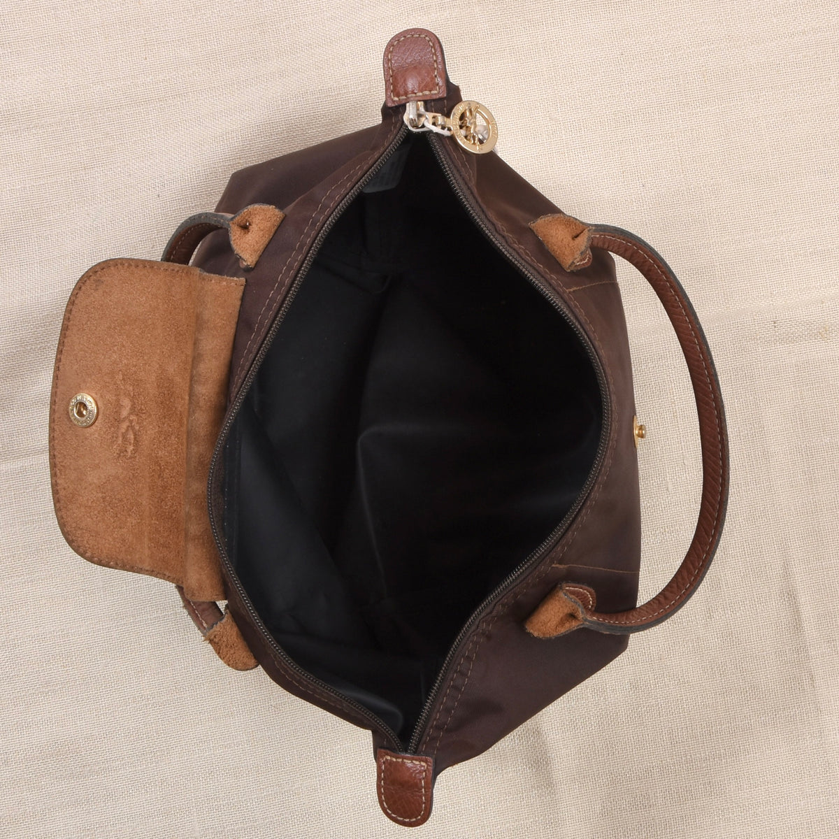 Longchamp Paris Le Pliage "Type S" Tasche ca. 32cm - Braun