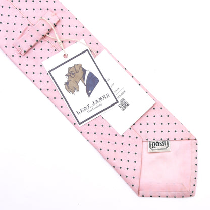 Gössl Silk Tie ca. 145.5cm/9.5cm - Pink Polka Dot