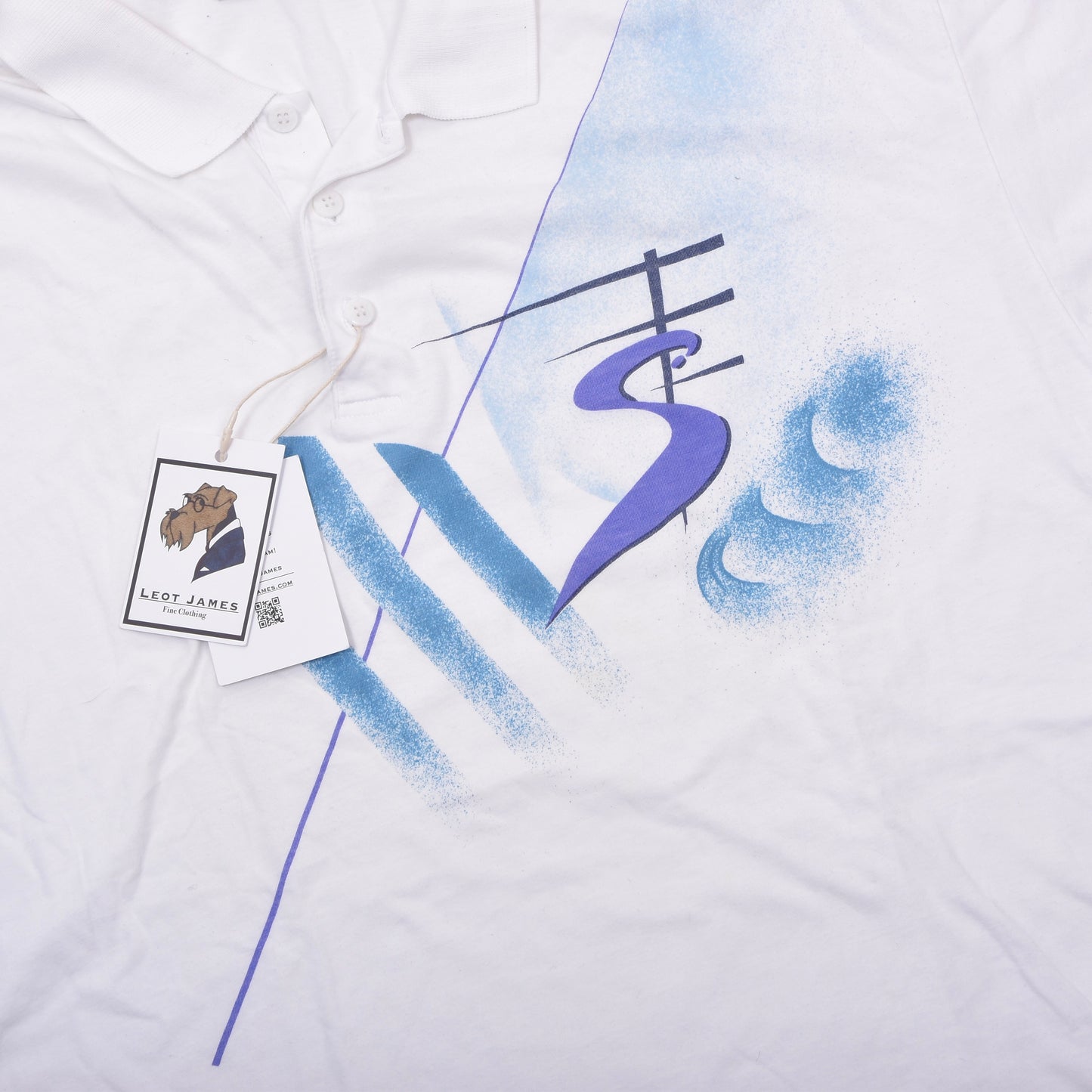 Vintage Adidas Stefan Edberg Tennis-Polo-Shirt Größe D54 ca. 60,5 cm – Weiß