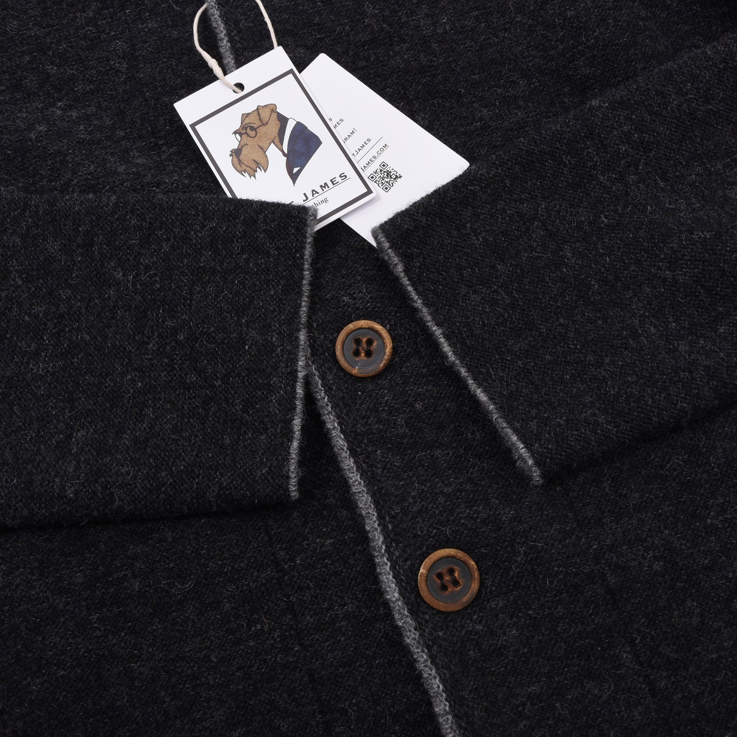 Grasegger Wollstrickjacke/Trachtenweste Größe 50 ca. 55cm - Grau