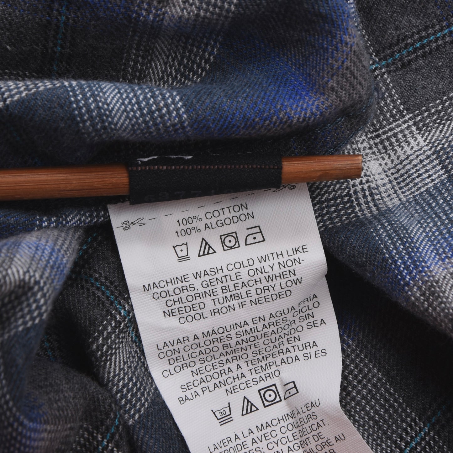 Oakley Cotton Flannel Shirt Size S - Blue/Grey Plaid