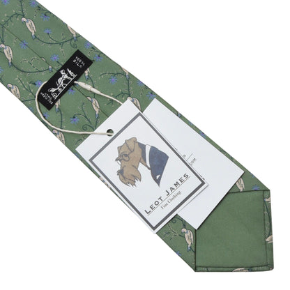 Hermès Paris Silk Tie 7185UA ca. 139cm/8.5cm - Green Doves