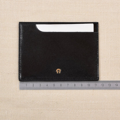 NOS Etienne Aigner Leather Notepad Business Card Holder - Black