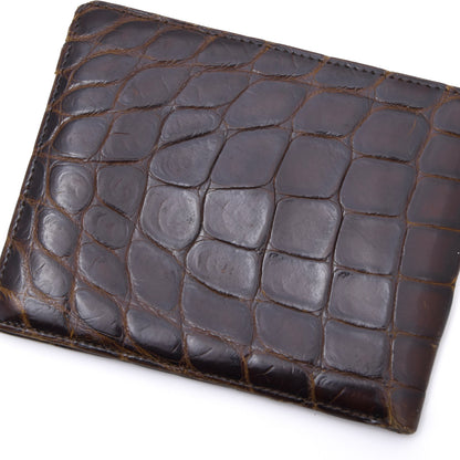 Klassisches Vintage Portemonnaie aus exotischem Leder - Braun