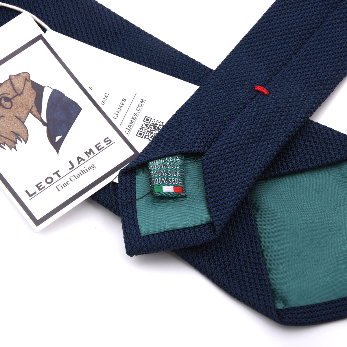 Classic Genadine Fina Silk Tie Made in Italy - Mid-Blue