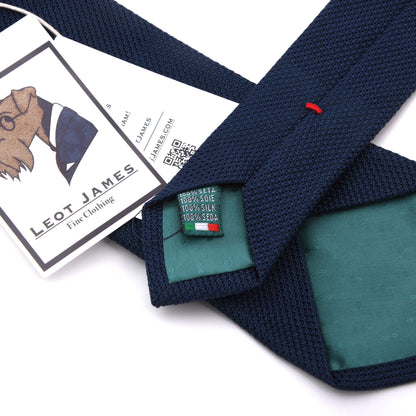 Classic Genadine Fina Silk Tie Made in Italy - Mid-Blue