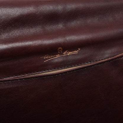 Vintage Etienne Aigner Leather Crossbody Bag - Burgundy