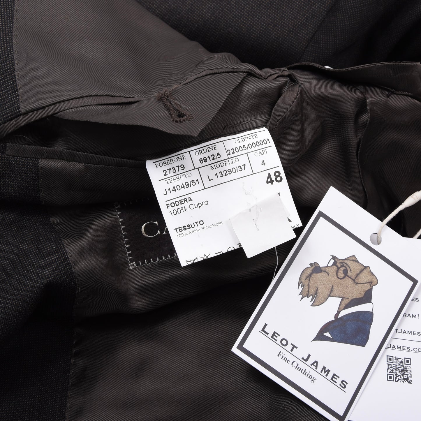 Canali Wolljacke Größe 48 Brust ca. 53cm - Braun