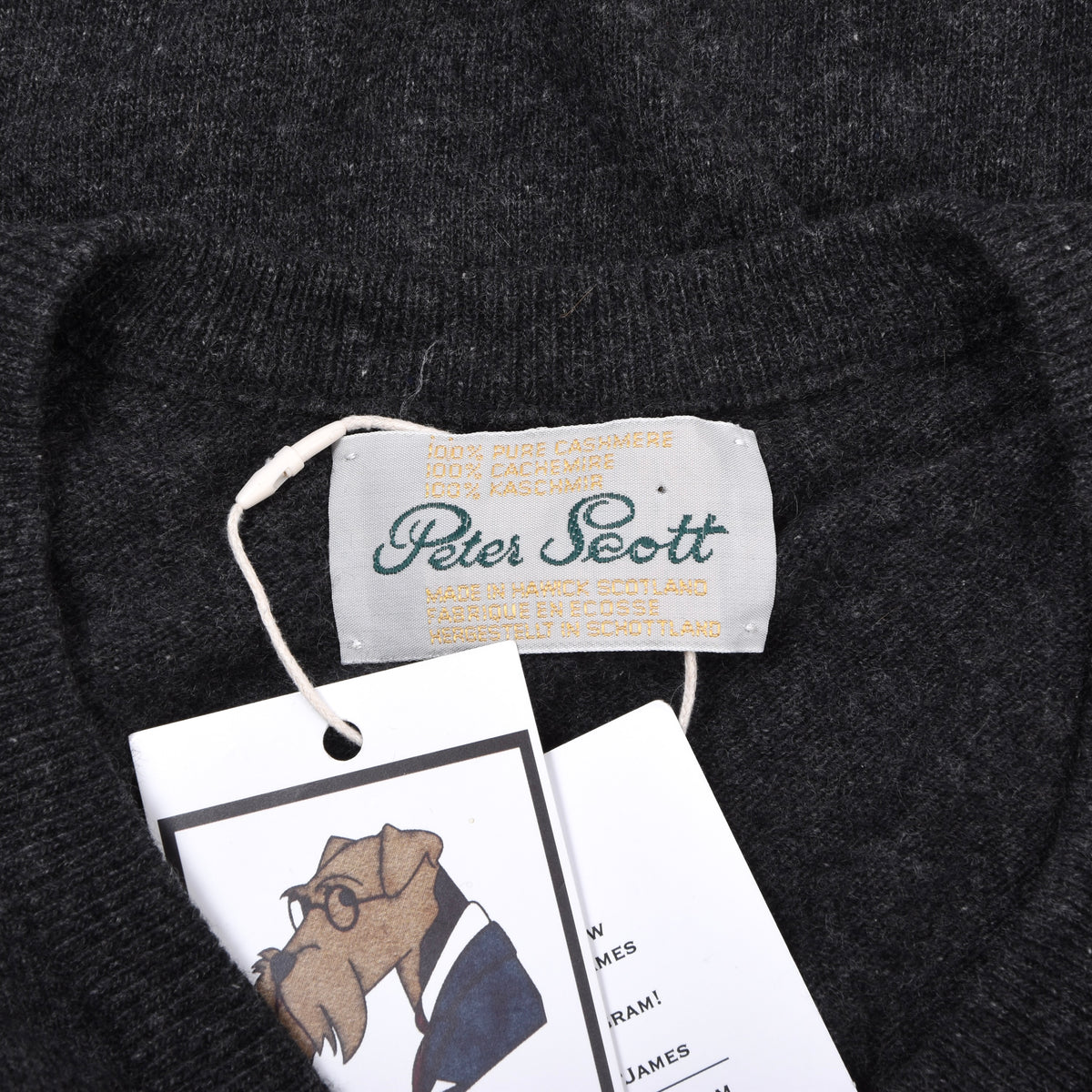 Vintage Peter Scott 100% Kaschmir Pullunder Gr. 46 Made in Scotland - Grau