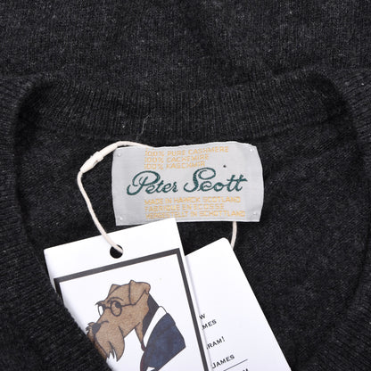Vintage Peter Scott 100% Kaschmir Pullunder Gr. 46 Made in Scotland - Grau