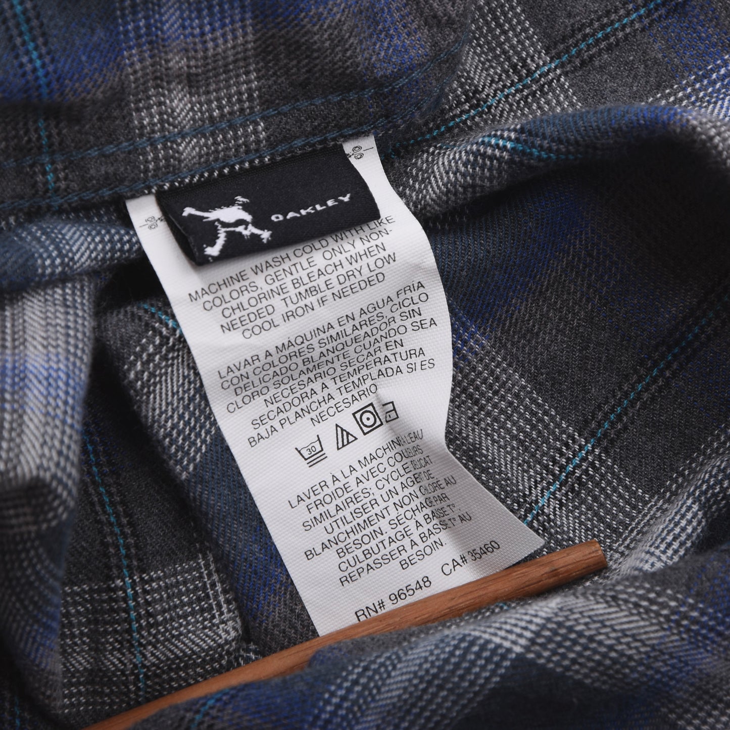Oakley Cotton Flannel Shirt Size S - Blue/Grey Plaid