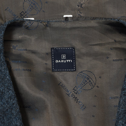 Barutti Harris Tweed Waistcoat/Vest Size 28/S46 Chest ca. 59.5cm - Blue