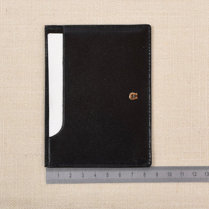 NOS Etienne Aigner Leather Notepad Business Card Holder - Black