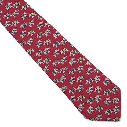 Brooks Brothers Vintage Silk Tie Made in USA - Red Elephants