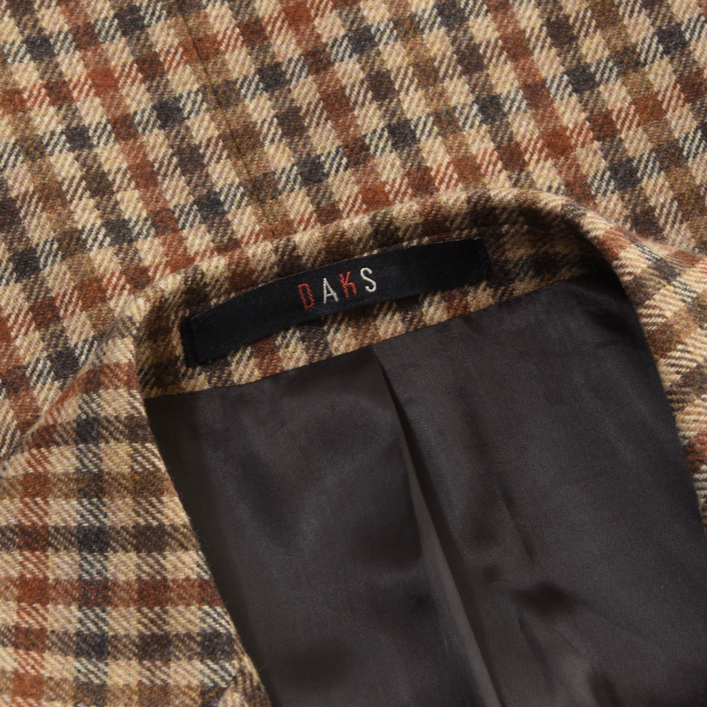 Daks Wool Jacket Size 52 ca. 56cm - Plaid